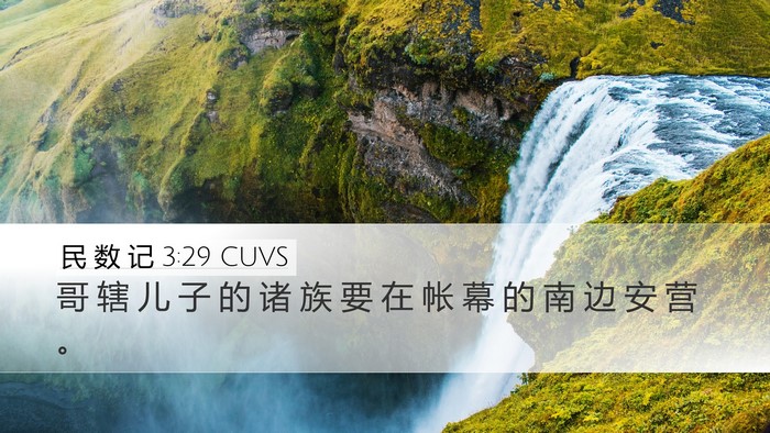 民 数 记 3:29 CUVS Bible Verse Image