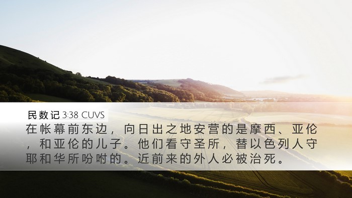 民 数 记 3:38 CUVS Bible Verse Image