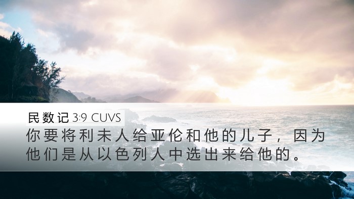 民 数 记 3:9 CUVS Bible Verse Image