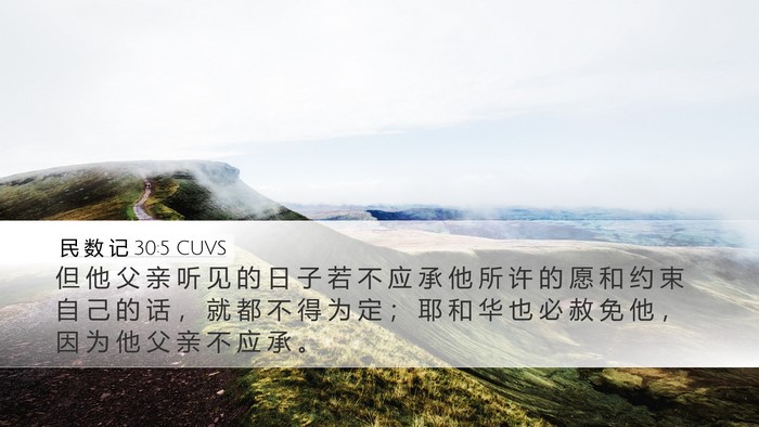 民 数 记 30:5 CUVS Bible Verse Image