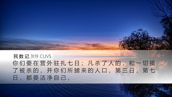 民 数 记 31:19 CUVS Bible Verse Image