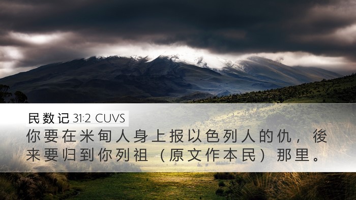 民 数 记 31:2 CUVS Bible Verse Image