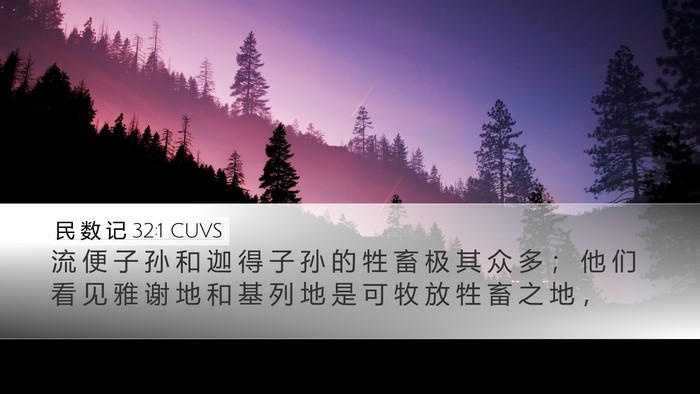 民 数 记 32:1 CUVS Bible Verse Image