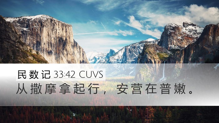 民 数 记 33:42 CUVS Desktop Wallpaper - 从 撒 摩 拿 起 行 ， 安 营 在 普 嫩 - Desktop Bible Verse Wallpaper