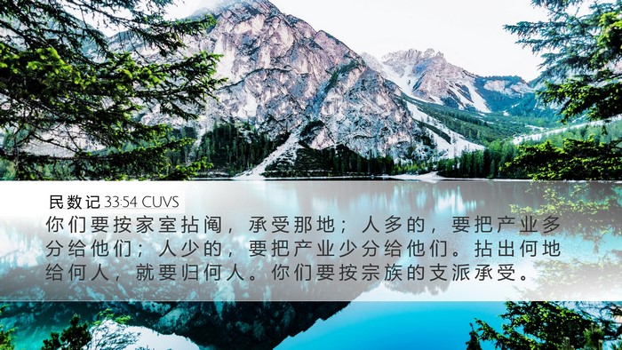 民 数 记 33:54 CUVS Bible Verse Image
