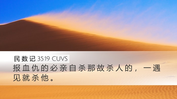民 数 记 35:19 CUVS Bible Verse Image