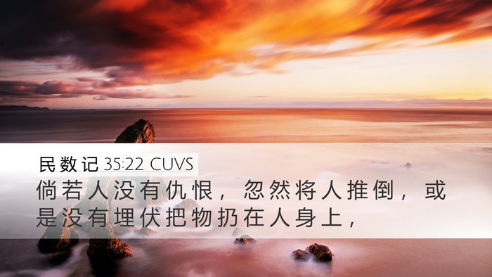 民 数 记 35:22 CUVS Bible Verse Image
