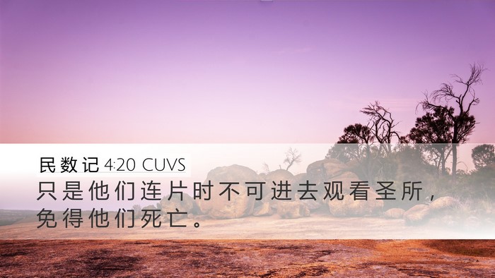 民 数 记 4:20 CUVS Bible Verse Image
