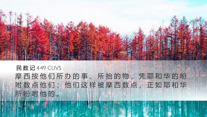 民 数 记 4:49 CUVS Bible Verse Image