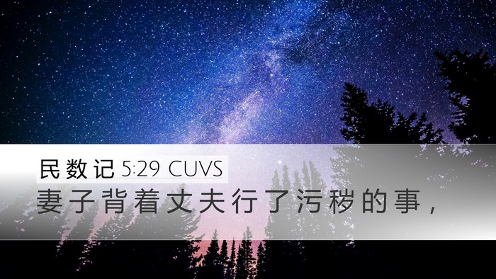民 数 记 5:29 CUVS Bible Verse Image
