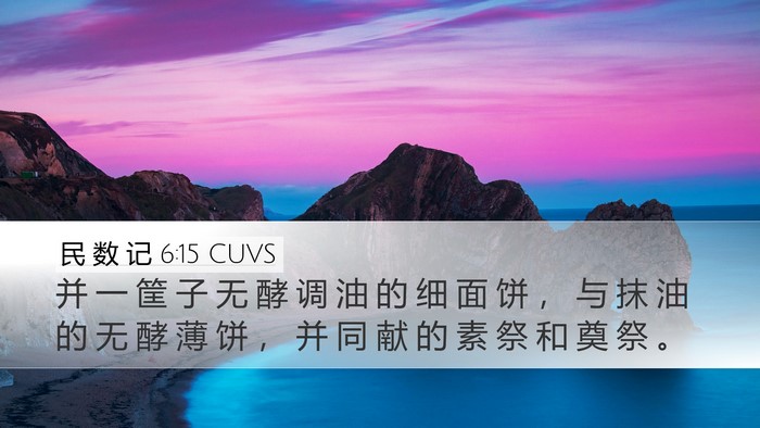 民 数 记 6:15 CUVS Bible Verse Image