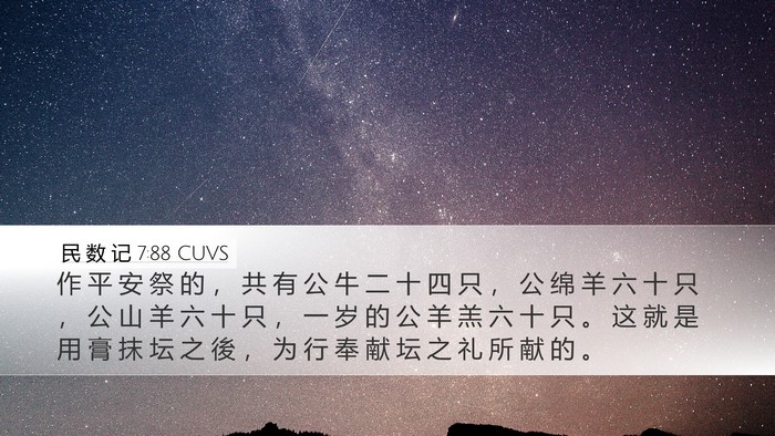 民 数 记 7:88 CUVS Bible Verse Image