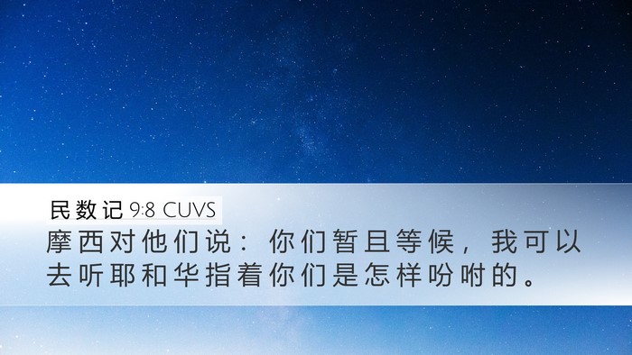 民 数 记 9:8 CUVS Bible Verse Image