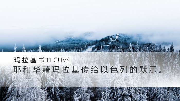 玛 拉 基 书 1:1 CUVS Desktop Wallpaper - 耶 和 华 藉 玛 拉 基 传 给 以 色 列 - Desktop Bible Verse Wallpaper