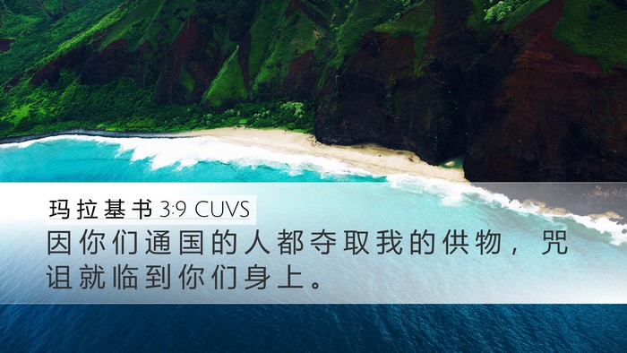 玛 拉 基 书 3:9 CUVS Bible Verse Image