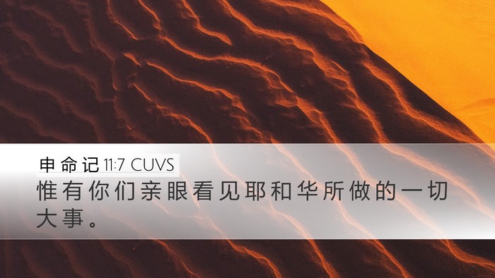 申 命 记 11:7 CUVS Bible Verse Image