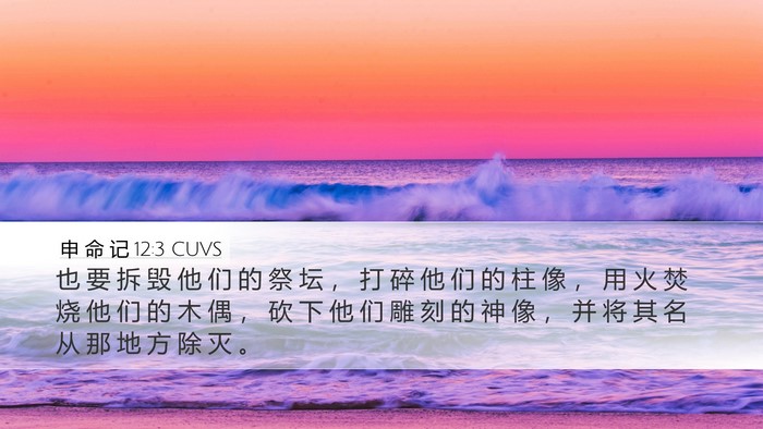 申 命 记 12:3 CUVS Bible Verse Image