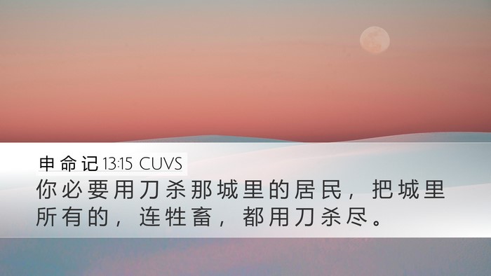 申 命 记 13:15 CUVS Bible Verse Image