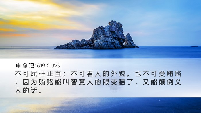 申 命 记 16:19 CUVS Bible Verse Image