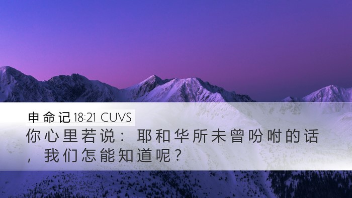 申 命 记 18:21 CUVS Bible Verse Image