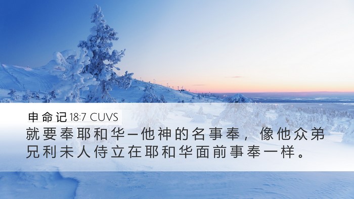 申 命 记 18:7 CUVS Bible Verse Image