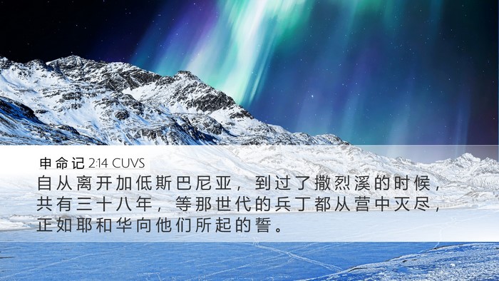 申 命 记 2:14 CUVS Bible Verse Image