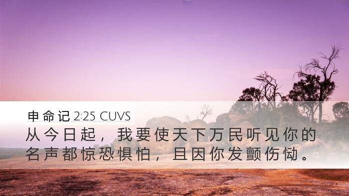 申 命 记 2:25 CUVS Bible Verse Image