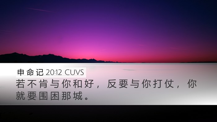 申 命 记 20:12 CUVS Desktop Wallpaper - 若 不 肯 与 你 和 好 ， 反 要 与 你 - Desktop Bible Verse Wallpaper