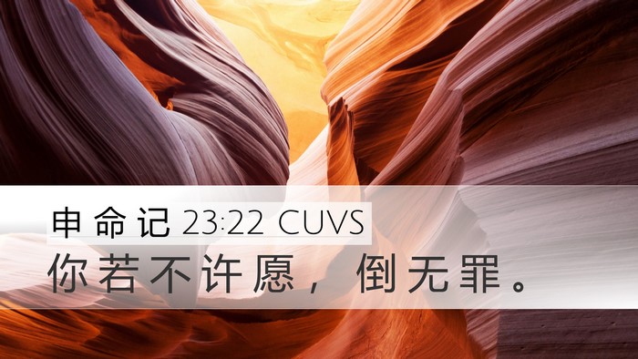 申 命 记 23:22 CUVS Bible Verse Image