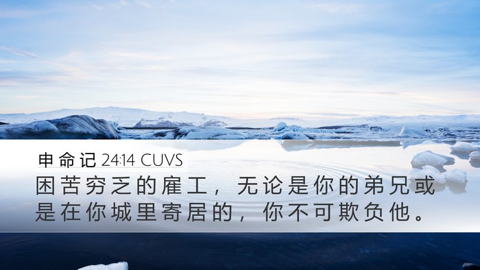 申 命 记 24:14 CUVS Bible Verse Image