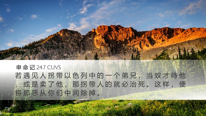 申 命 记 24:7 CUVS Bible Verse Image