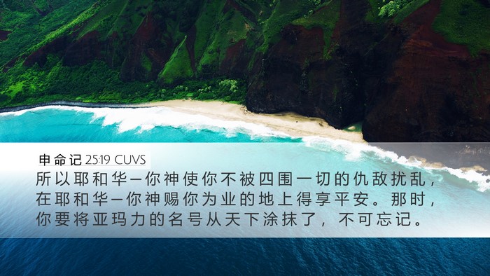 申 命 记 25:19 CUVS Bible Verse Image