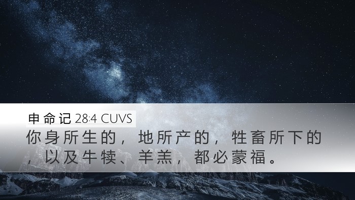 申 命 记 28:4 CUVS Bible Verse Image