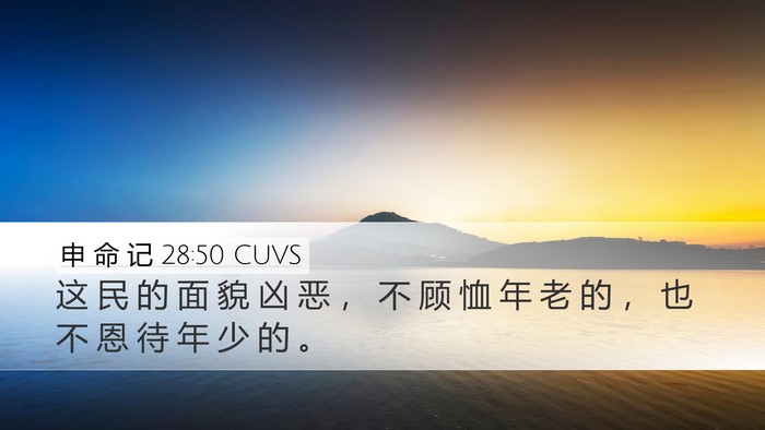 申 命 记 28:50 CUVS Bible Verse Image