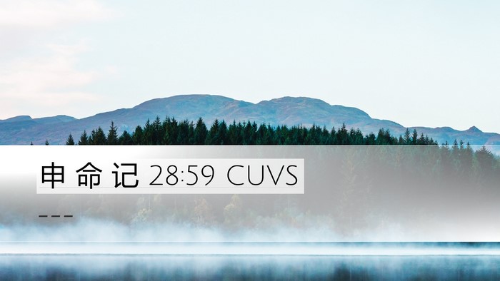 申 命 记 28:59 CUVS Bible Verse Image