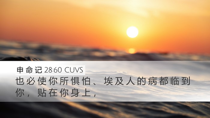 申 命 记 28:60 CUVS Bible Verse Image