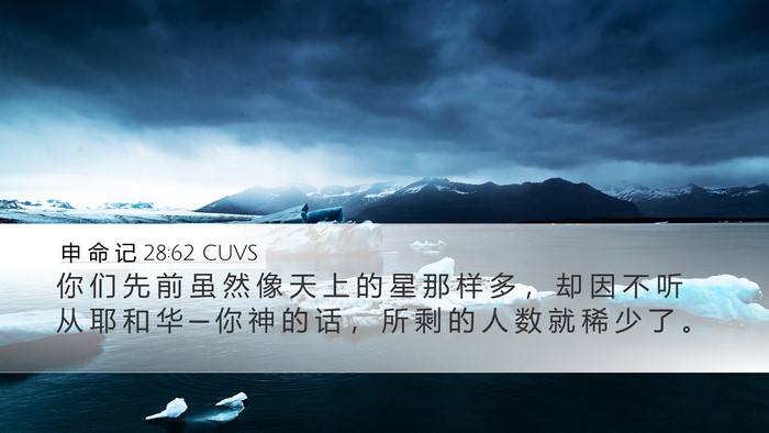 申 命 记 28:62 CUVS Bible Verse Image
