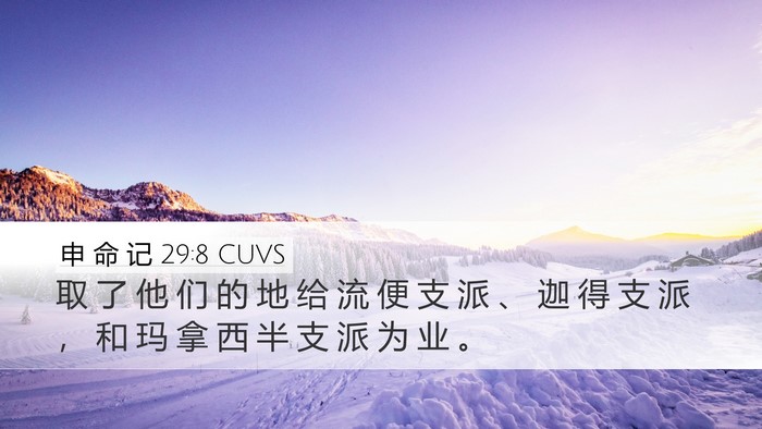 申 命 记 29:8 CUVS Bible Verse Image