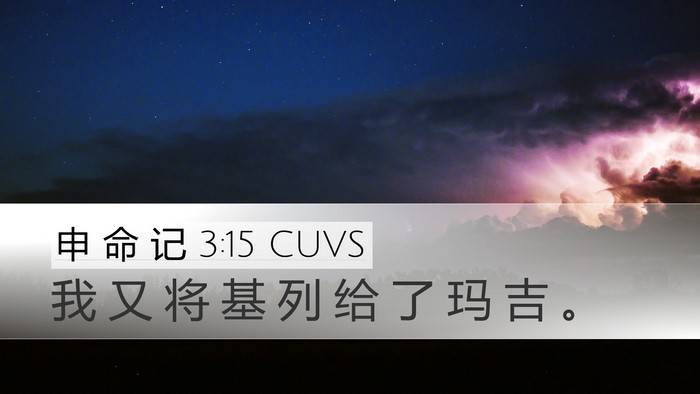申 命 记 3:15 CUVS Bible Verse Image