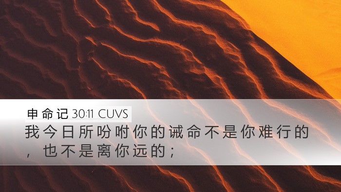 申 命 记 30:11 CUVS Bible Verse Image