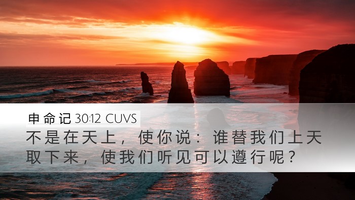 申 命 记 30:12 CUVS Bible Verse Image
