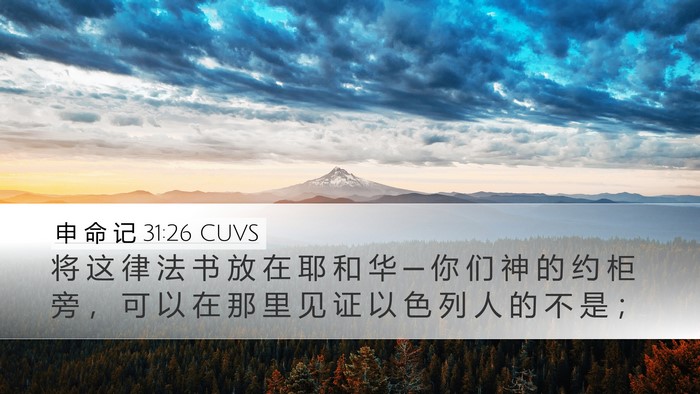 申 命 记 31:26 CUVS Bible Verse Image