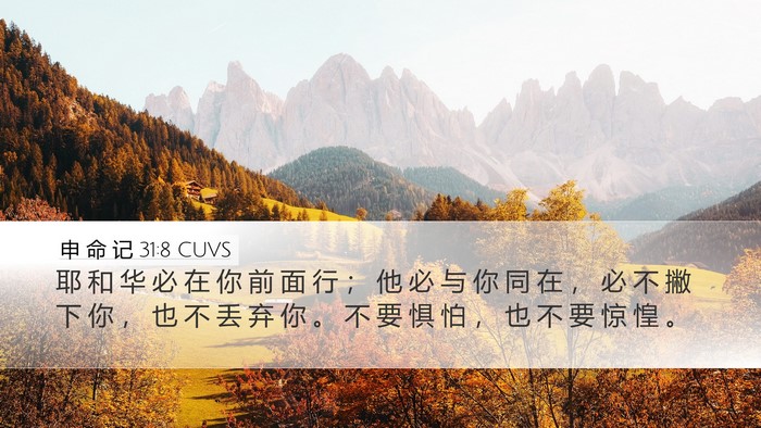 申 命 记 31:8 CUVS Bible Verse Image