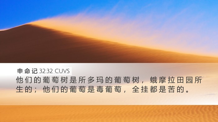 申 命 记 32:32 CUVS Bible Verse Image