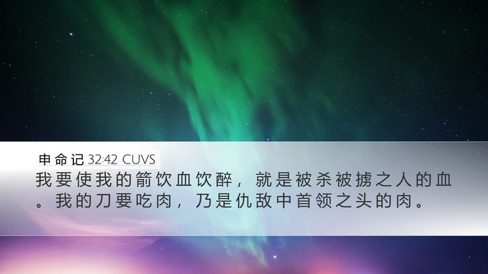 申 命 记 32:42 CUVS Bible Verse Image