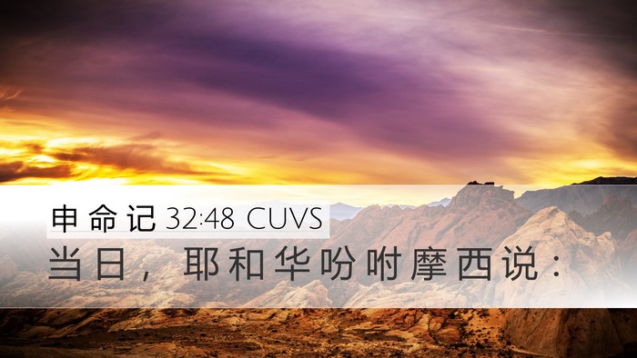 申 命 记 32:48 CUVS Bible Verse Image