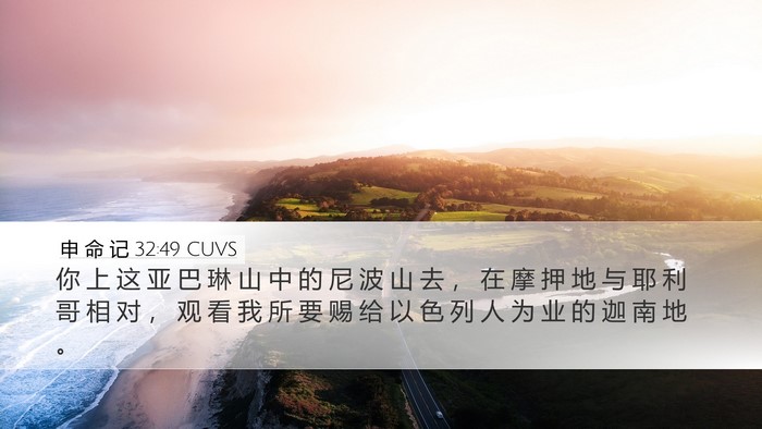 申 命 记 32:49 CUVS Bible Verse Image