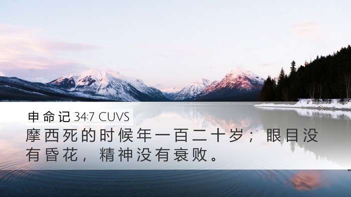 申 命 记 34:7 CUVS Bible Verse Image