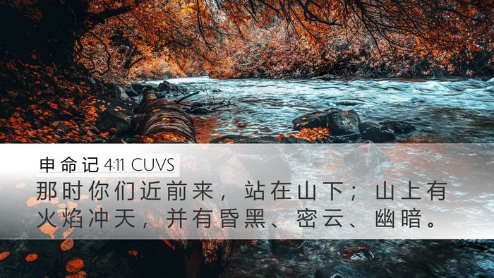 申 命 记 4:11 CUVS Bible Verse Image