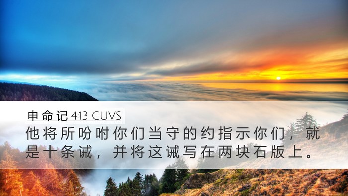 申 命 记 4:13 CUVS Bible Verse Image